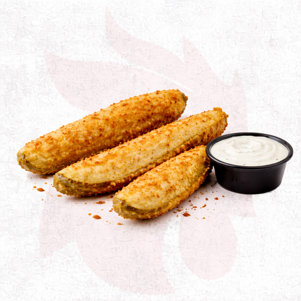 3pc Fried Pickle Spears w/ Dill Ranch