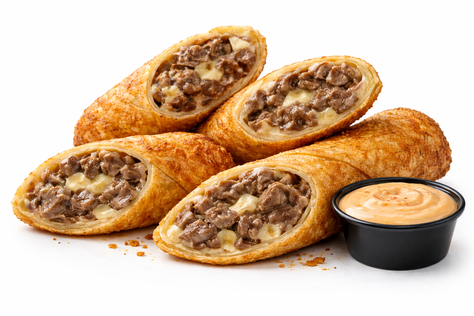 Beef Tallow Fried Cheesesteak Egg Rolls